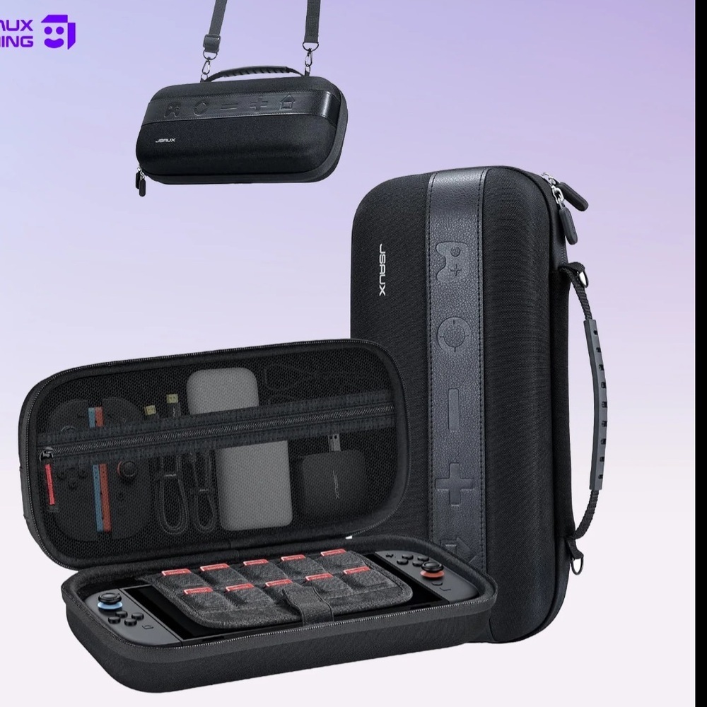 JSAUX MEGA Carrying Case Black Hard Shell 4 Nintendo Switch 2 Black New in box